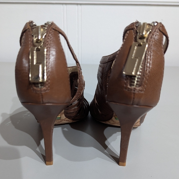 Vintage  L.A.M.B Brown Heeled Cage sandals - size 6M - Picture 9 of 9
